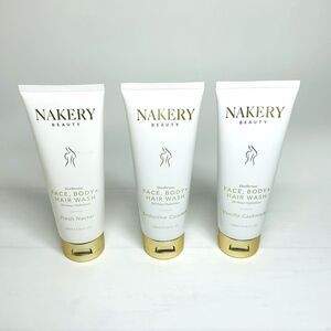 Nakery Beauty Face Body & Hair Wash Fresh Nectar Seductive Comfort Vanilla Lot 3